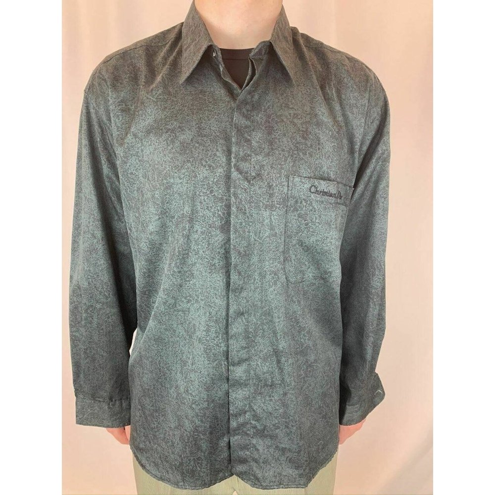 Christian Dior Rustic Design Button Down Long Slee - image 1